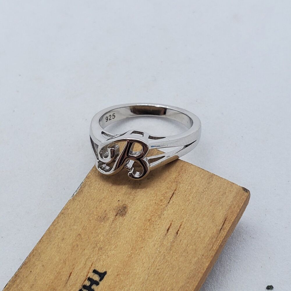 Size 5 Sterling Silver B Initial Ring 925